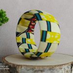 bracelet manchette gros jaune2
