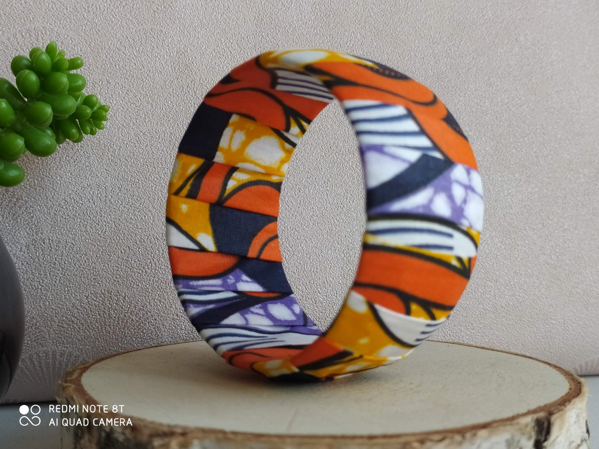 bracelet manchette gros orange1 bracelet manchette gros orange