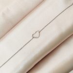 bracelet en acier inoxydable coeur argenté