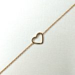 bracelet en acier inoxydable coeur doré