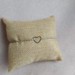 bracelet en acier inoxydable coeur argenté