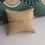 bracelet en acier inoxydable coeur doré