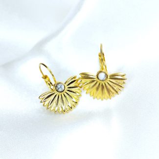 boucles d'oreilles doré en acier inoxydable nola