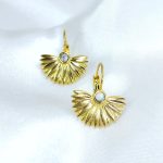 boucles d'oreilles doré en acier inoxydable nola