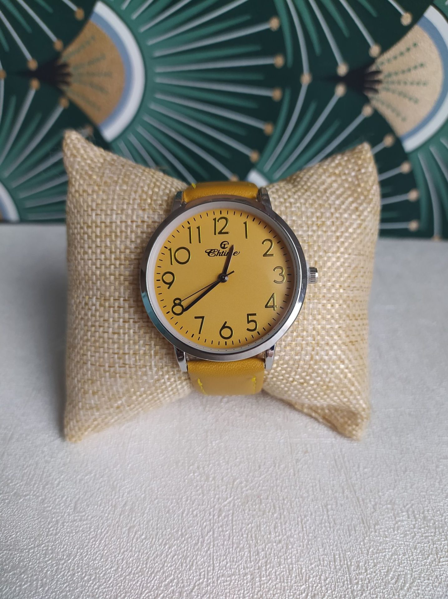 montre opale moutarde