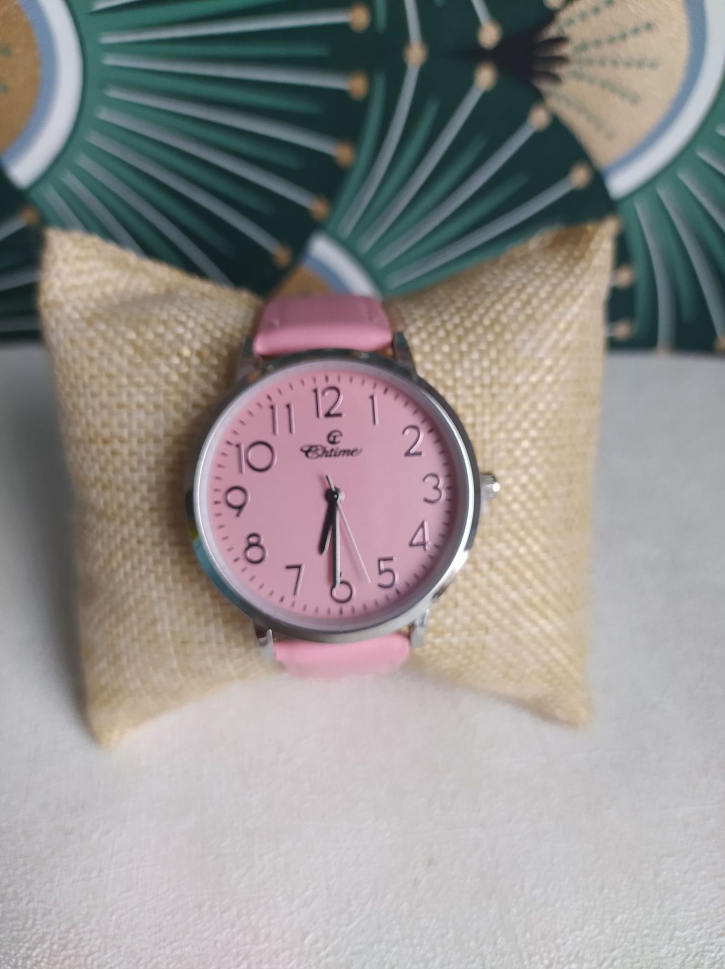montre opale rose