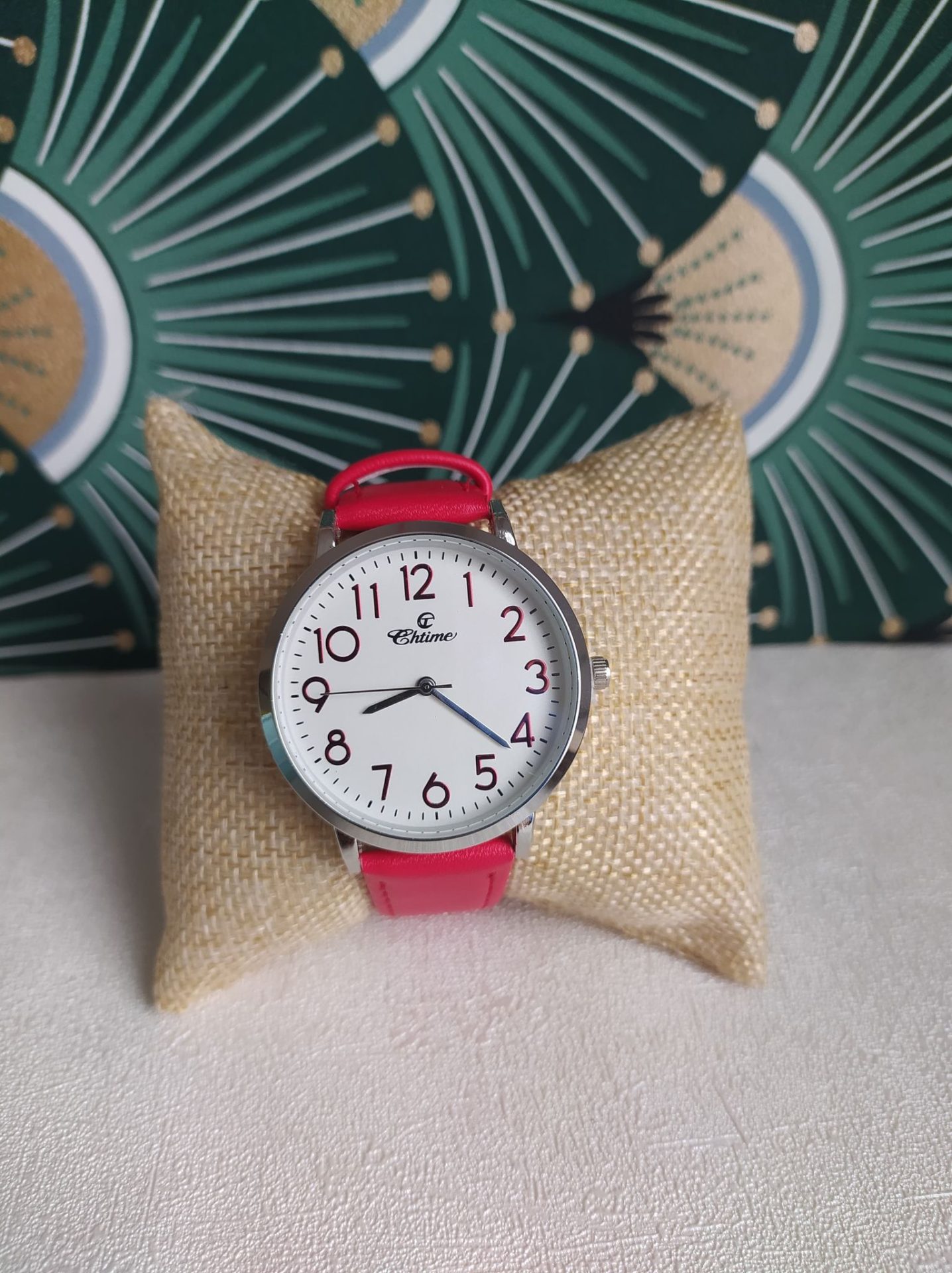 montre opale rouge
