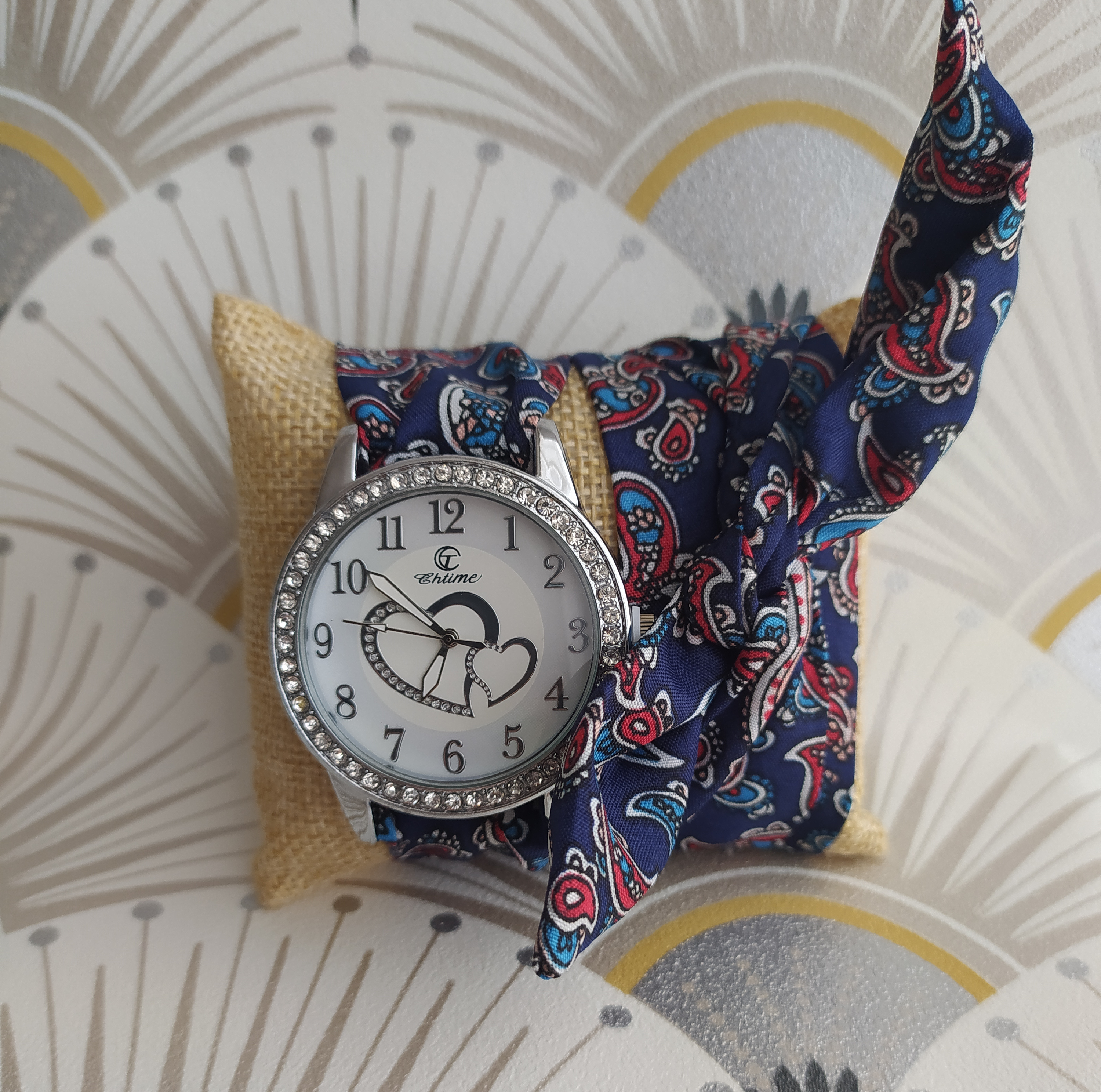 Montre foulard Pina bleu 1