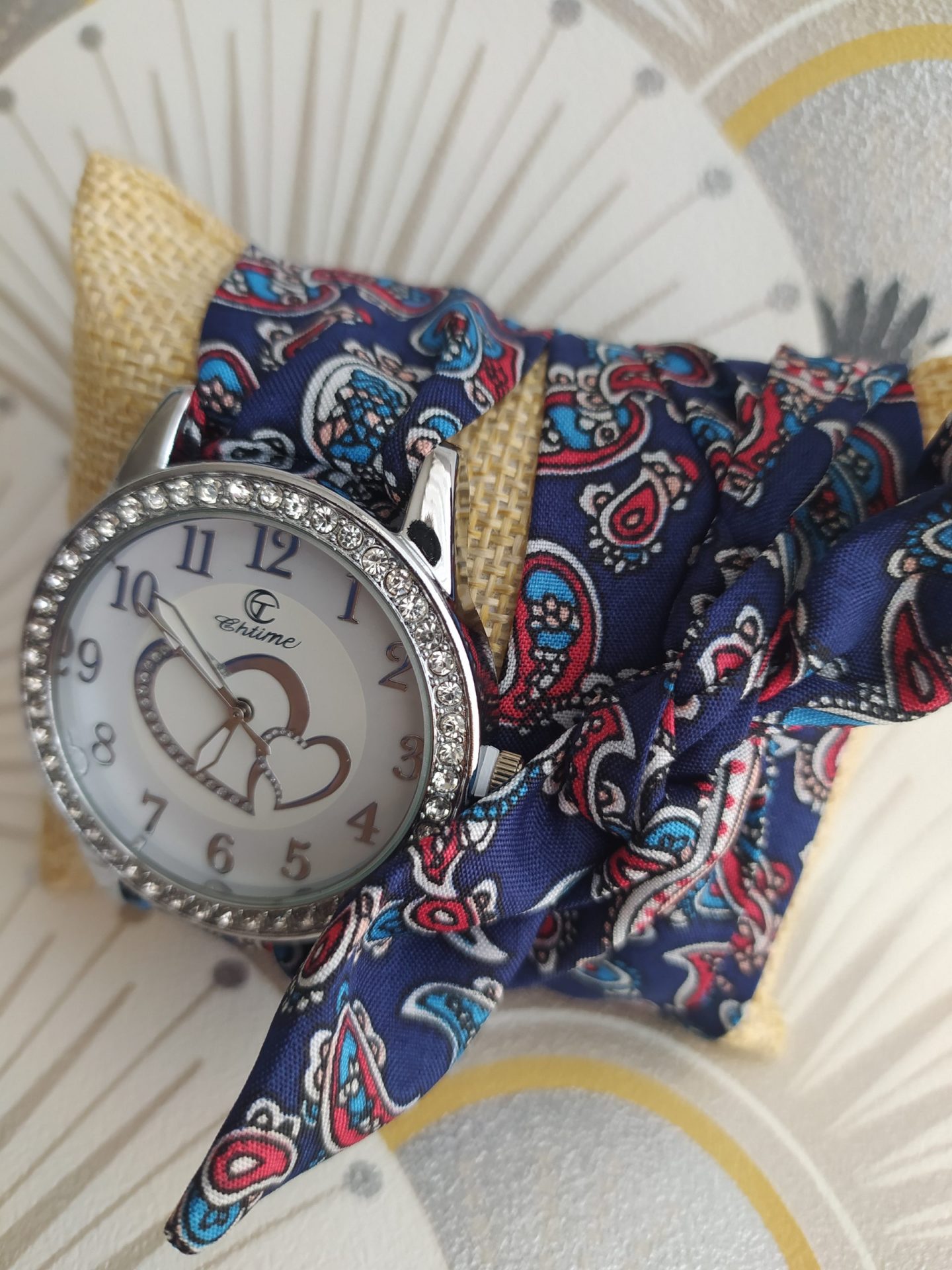 Montre foulard Pina bleu 1 (2)