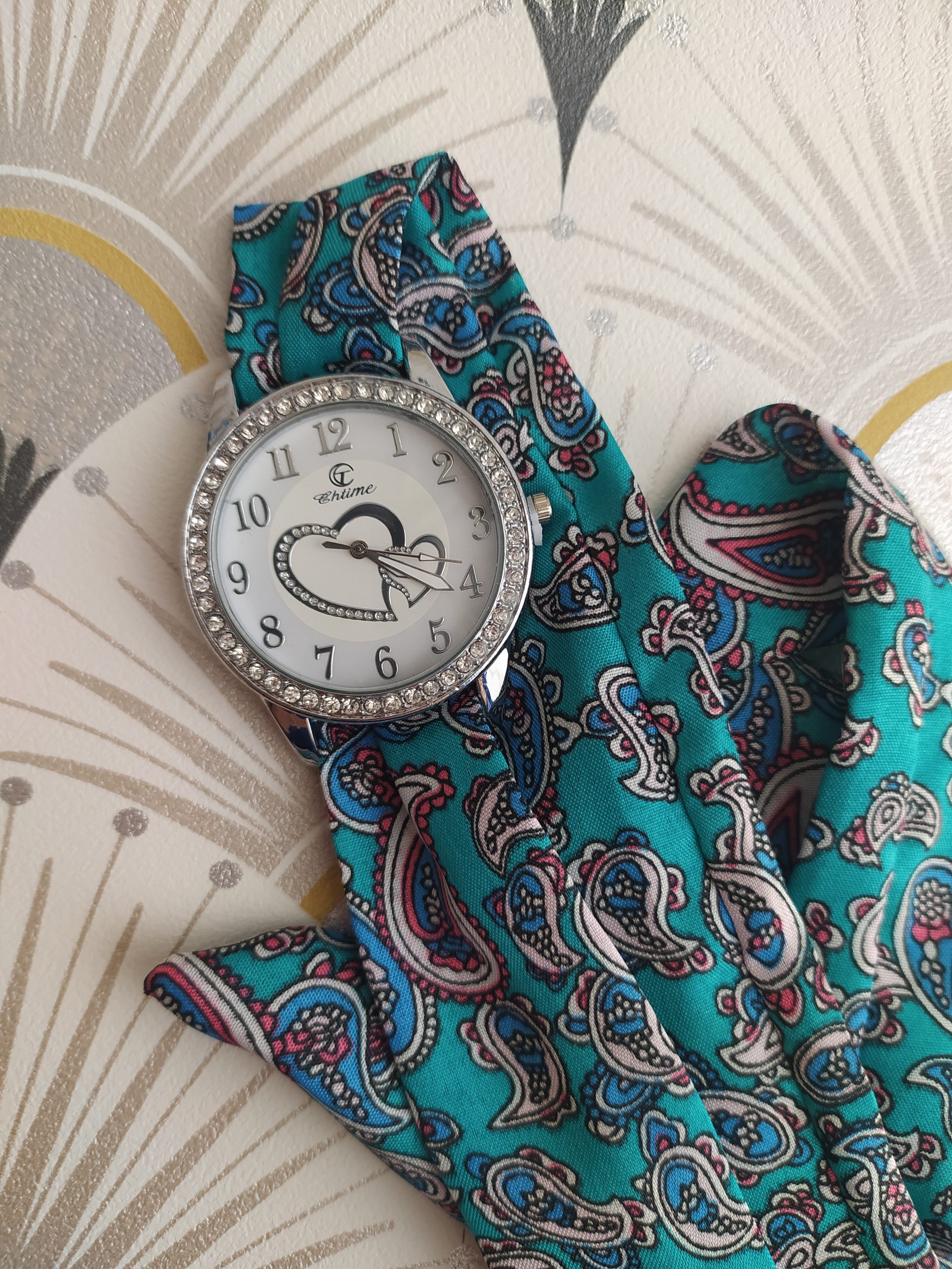 Montre foulard Pina turquoise 4