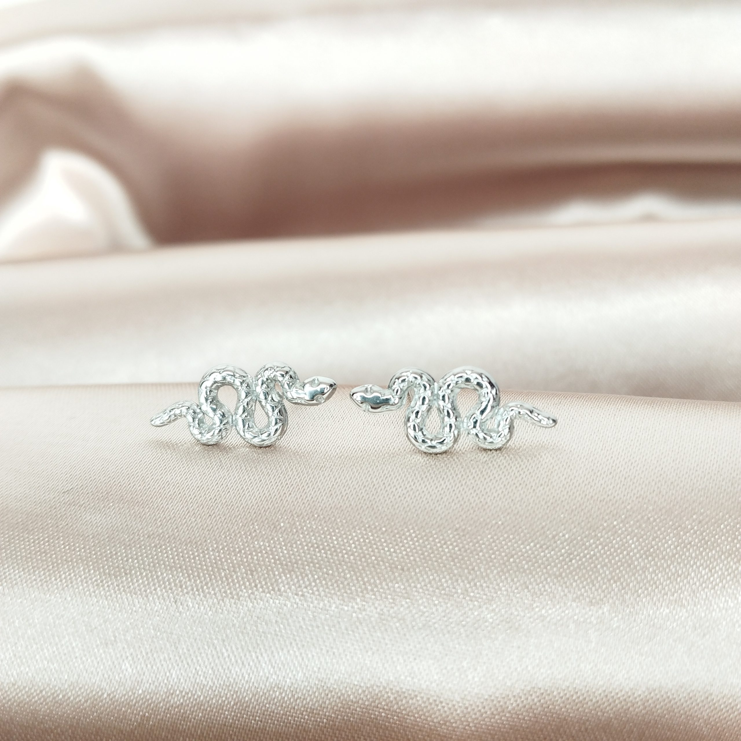 boucles d'oreilles puce en acier inoxydable argenté