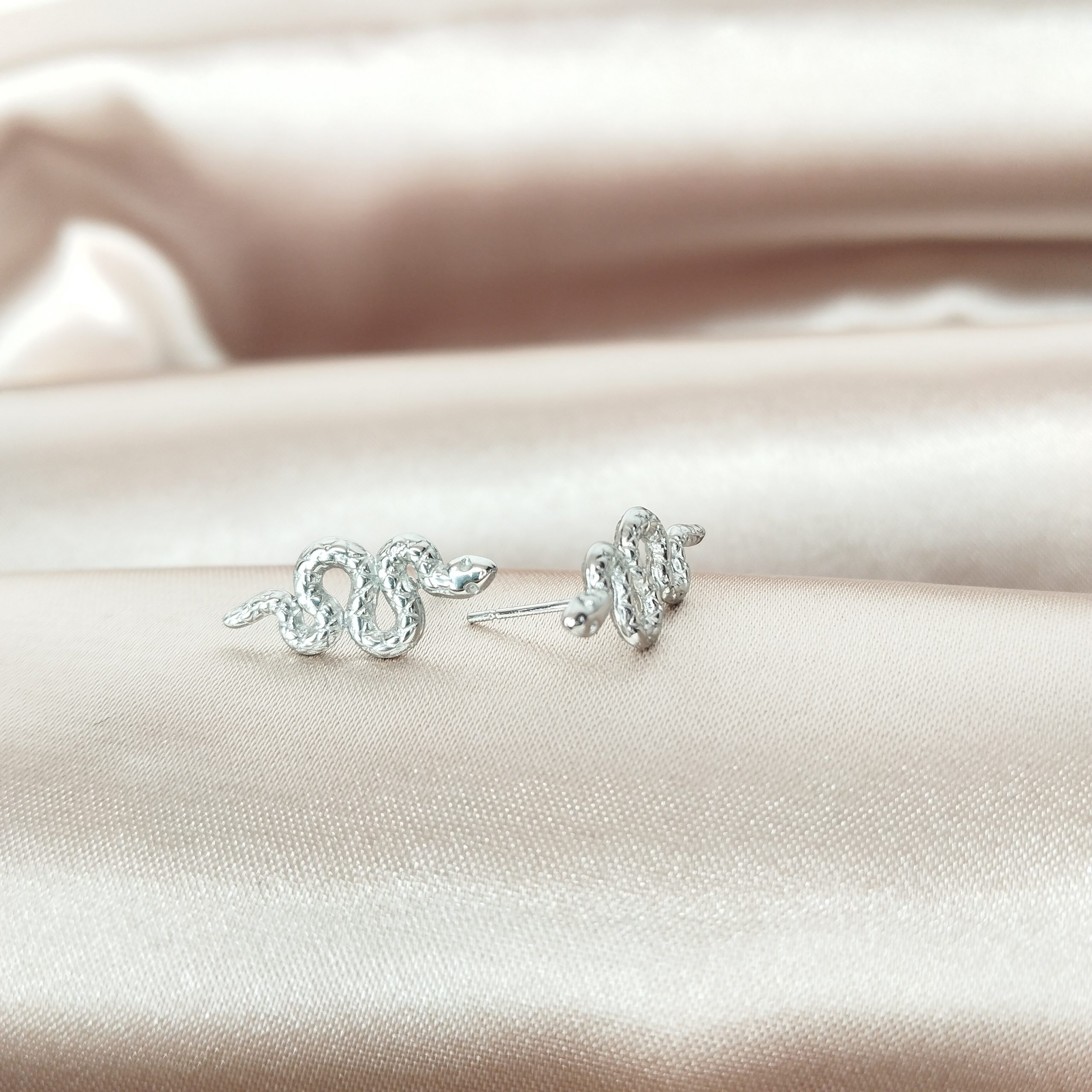 boucles d'oreilles puce en acier inoxydable argenté