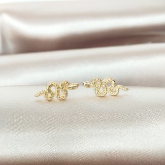 boucles d'oreilles puce en acier inoxydable doré