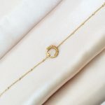 Bracelet en acier inoxydable doré petit pendentif doré