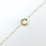 Bracelet en acier inoxydable doré petit pendentif doré