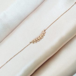 Bracelet en acier inoxydable épi rose gold