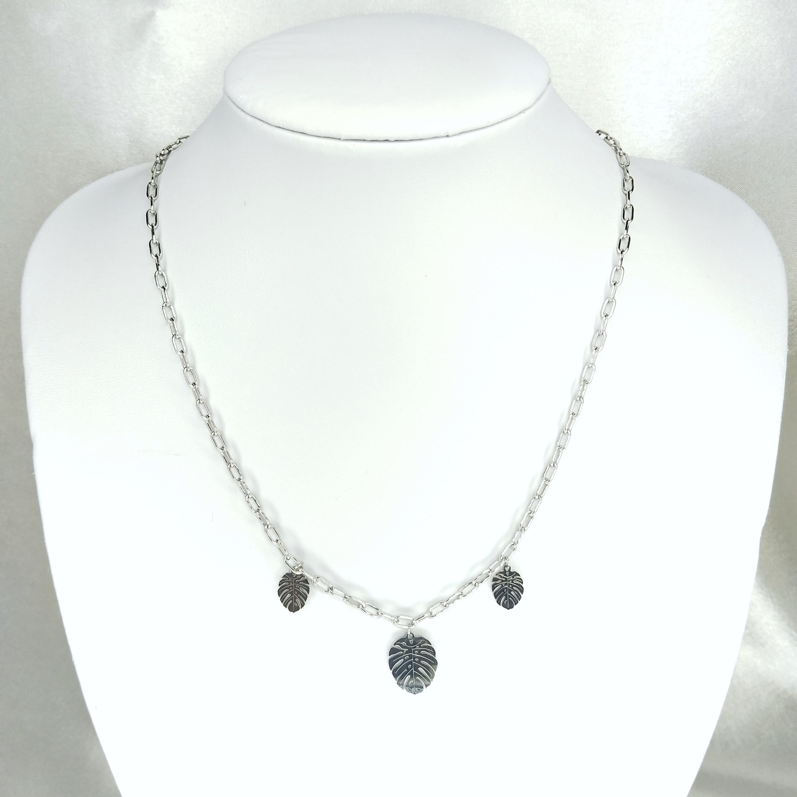 collier-mini-monstera-argente