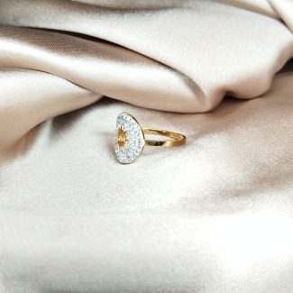 bague en acier inoxydable sonia orné de strass