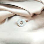 bague en acier inoxydable sonia orné de strass
