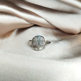 Bague arbre de vie argente